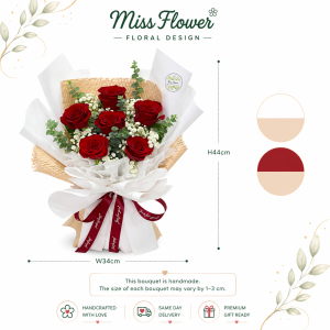 RS23 - Crimson Vow ~ Fresh Flower 鲜花