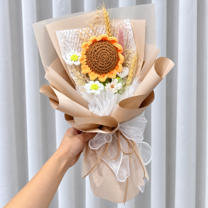 CRF06 - Yellow Delight ~ Crochet Flower 针织花