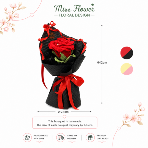 CRF12 - Love Stitched ~ Crochet Flower 针织花