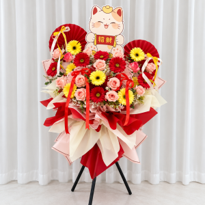 OFS70 - Golden Paws Wealth ~ Artificial Flower 仿真花