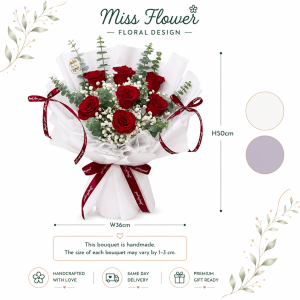RS96 - Ruby Blooms ~ Fresh Flower 鲜花