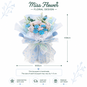 SRS92 - Blue Fairy Tale ~ Soap Flower香皂花