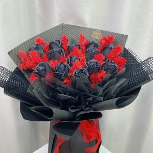 SRS85 - Midnight Rose ~ Soap Flower香皂花