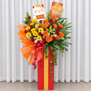 OFS90 - Fortune Cat Fiesta ~ Fresh Flower 鲜花
