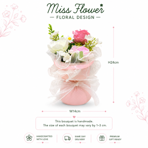 SRS100 - Peachy Hug ~ Soap Flower 香皂花