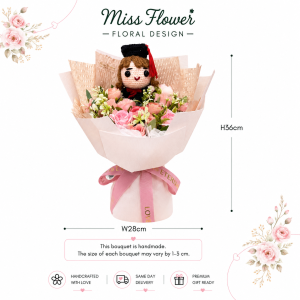 AFG07 - Rosy Graduate ~ Artificial & Crochet Flower 仿真&针织花