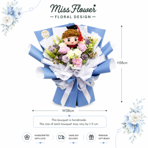 AFG11 - Blue Achievement ~ Artificial & Crochet Flower 仿真&针织花