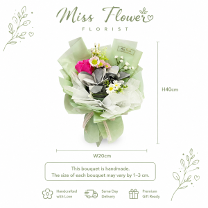 TUD02 - Zahra Luxe ~ Tudung & Artificial Flowers 头巾&仿真花