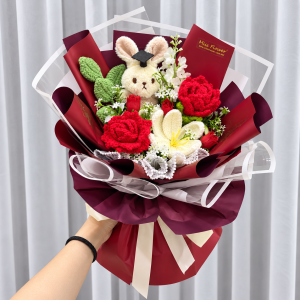 CRF44 - Red Letter Day ~ Crochet Flower 针织花