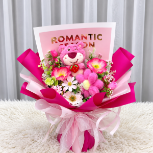 CRF11 - Strawberry Cuddle ~ Crochet Flower 针织花