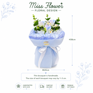 SRS101 - Baby Blue Charm ~ Soap Flower 香皂花