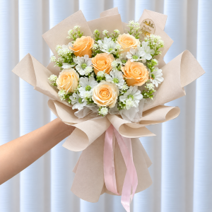 SRS113-Champagne Sunshine ~ Soap Flower 香皂花