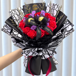 SRS114-Midnight Romance ~ Soap Flower 香皂花