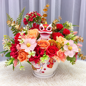 OTF94-The Fortune Lion Bloom~ Soap & Artificial Flower 仿真&香皂花